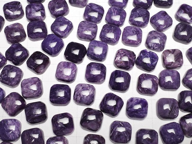 Charoit AA++ Quadratischer Cabochon 12x12mm 1 Stück