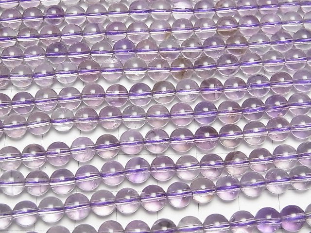 Amethyst x Rauchquarz AA++ rund 6.5mm 1Strang Perlen (ca. 15 Zoll/36 cm)