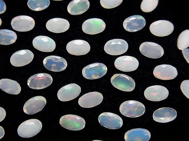 高品質衣索比亞蛋白石 AA+ 橢圓形刻面裸石 6x4mm 10顆