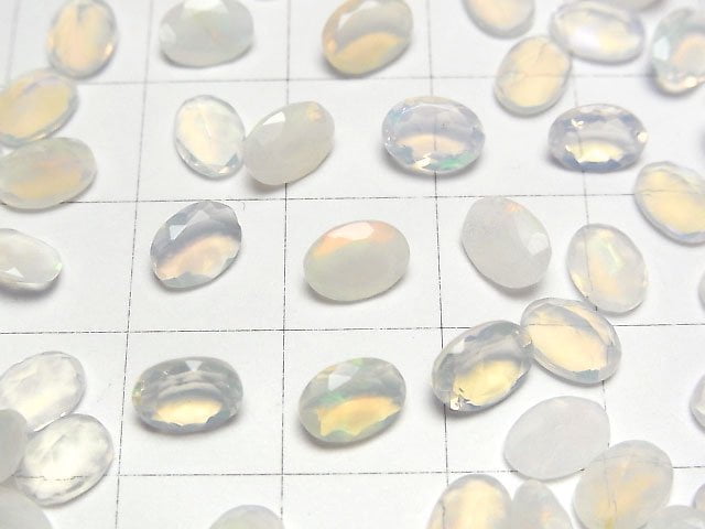 高品質衣索比亞蛋白石 AA++ 橢圓刻面 7x5公釐 5顆