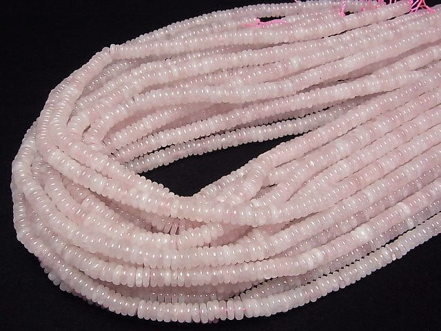 Rosenquarz AA++ Rondelle 6x6x2mm 1 Strang Perlen (ca. 15 Zoll/37 cm)