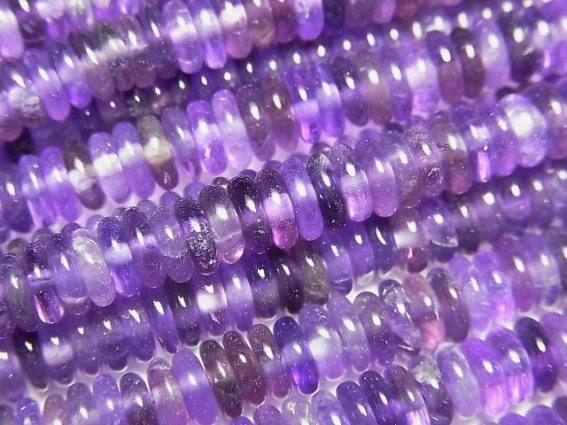 紫水晶 AA+ 扁珠 6x6x2mm 半串或1串珠子(約15英吋/36公分)
