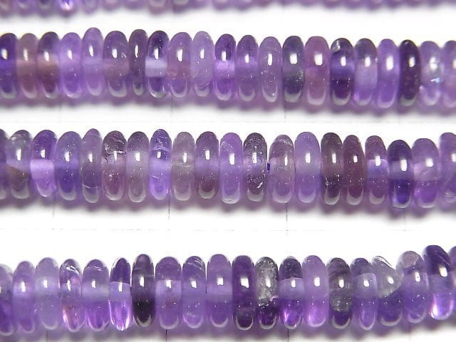 紫水晶 AA+ 扁珠 6x6x2mm 半串或1串珠子(約15英吋/36公分)