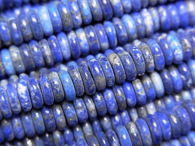 青金石AA級扁珠 6x6x2mm 1串 (約15英吋/37公分)