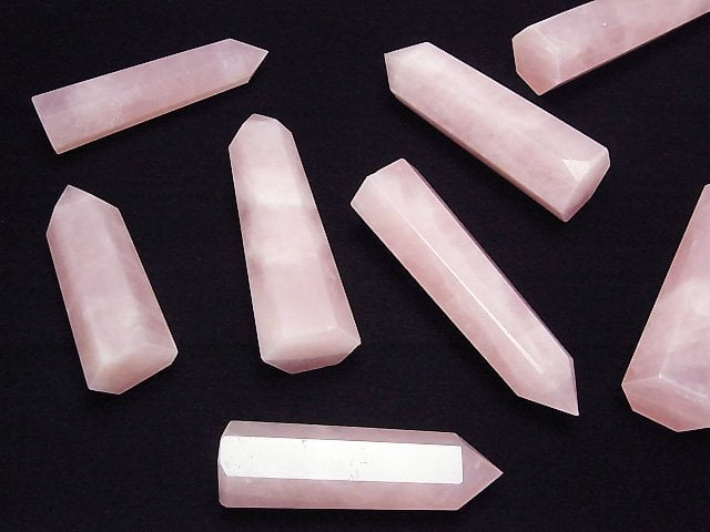 Rosenquarz AA++ Punkt (Hexagonale Säule) 1 Stück
