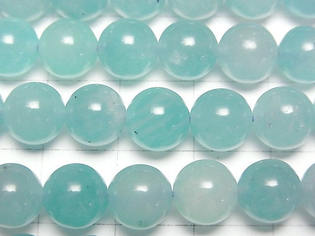 Uyghur Amazonite Silica AA Round 8mm half or 1strand beads (aprx.15inch/36cm)