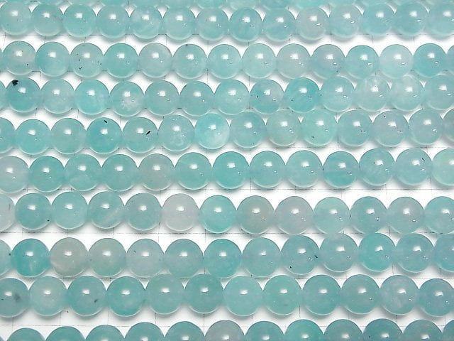 Uigurische Amazonit-Silikat AA rund 8mm halb oder 1Strang Perlen (ca. 15 Zoll/36 cm)