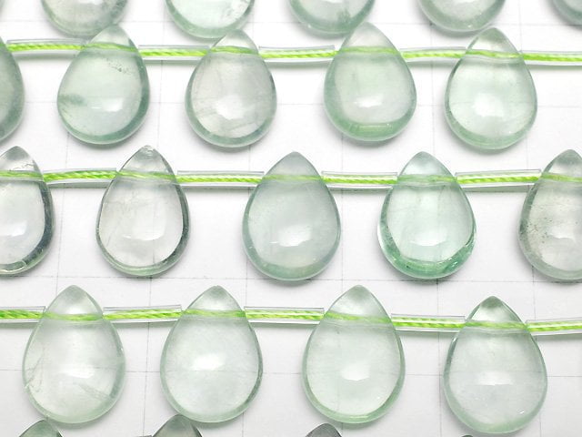 綠螢石 AA+ 梨形 (平滑) 14x10x6mm 1串珠子 (約7英吋/18公分)