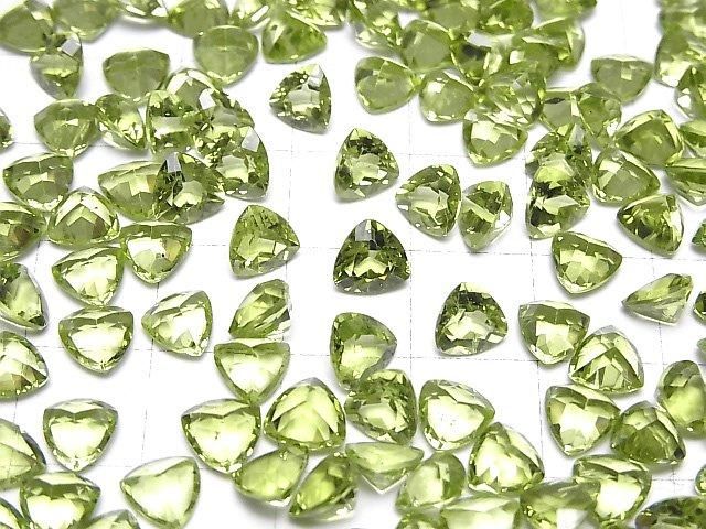 Hochwertiger Peridot AAA lose Steine dreieckig facettiert 6x6mm 3 Stück