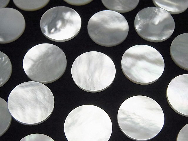 優質白蝶貝 (銀唇蠔) AAA 未鑽平圓幣 14x14mm 4顆
