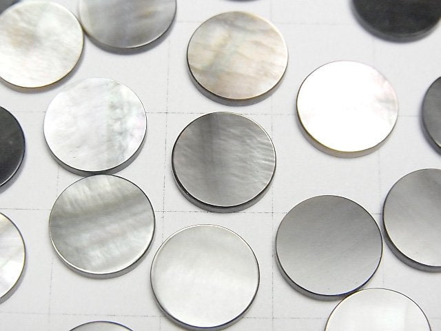 高品質黑碟貝 (黑唇蠔) AAA 未鑽孔扁平硬幣狀 10x10mm 5顆