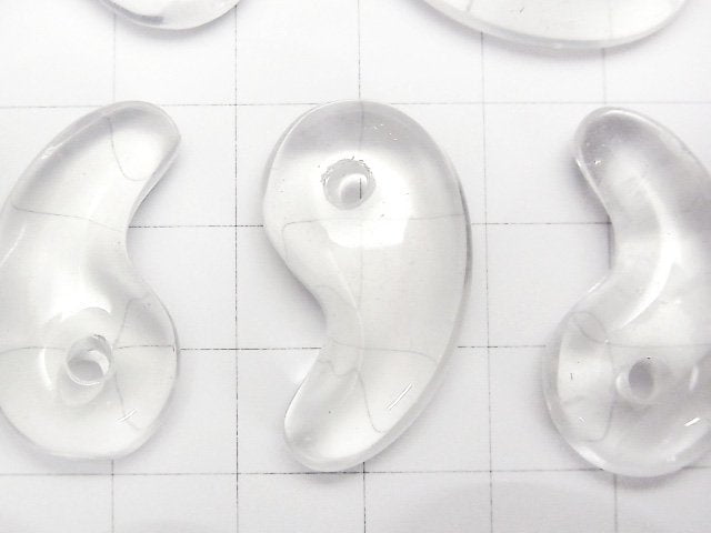 Milky Quartz AA++ Comma Shaped Bead 30x17mm 1pc