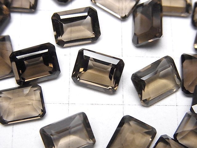 高品質茶晶 AAA 裸石 矩形刻面 9x7mm 3顆