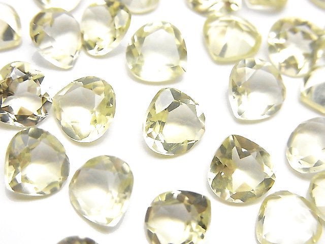 高品質檸檬石英 AAA 裸石 栗子刻面 8x8mm 4顆