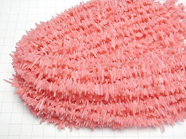 Rosa Koralle (gefärbt) Chips 1 Strang Perlen (ca. 37cm)