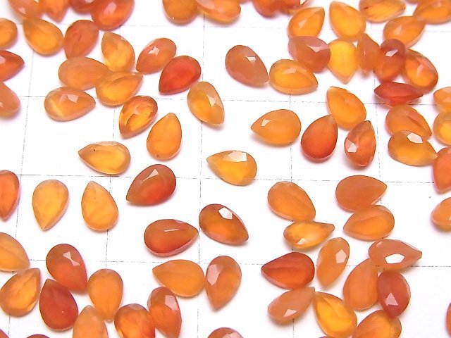 Hochwertiger Karneol AAA- lose Steine birnenförmig facettiert 6x4mm 10 Stück