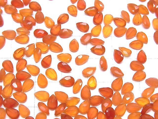 Hochwertiger Karneol AAA- lose Steine birnenförmig facettiert 6x4mm 10 Stück