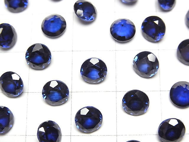 實驗室製造藍寶石 AAA 級裸石 圓形刻面 6x6mm 1顆
