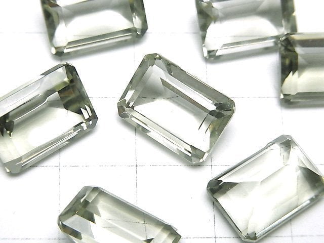 高品質綠色紫水晶 AAA 裸石 矩形刻面 14x10mm 1顆