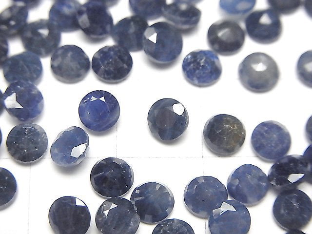 藍寶石 AAA 級 - 裸石 圓形刻面 5x5mm 3顆