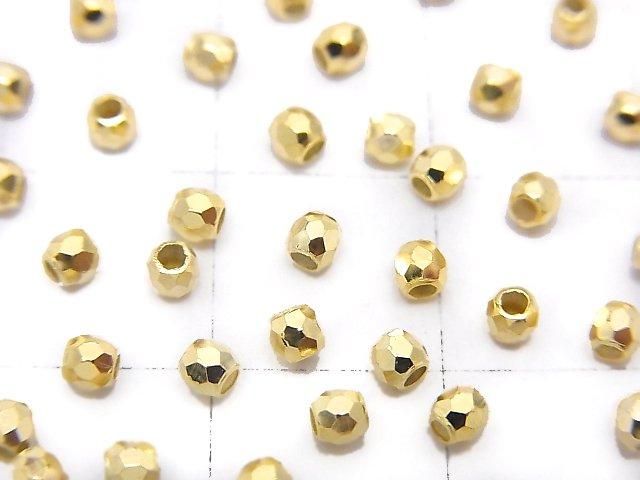 Silver925 Faceted Round 2.5mm 18KGP 10pcs