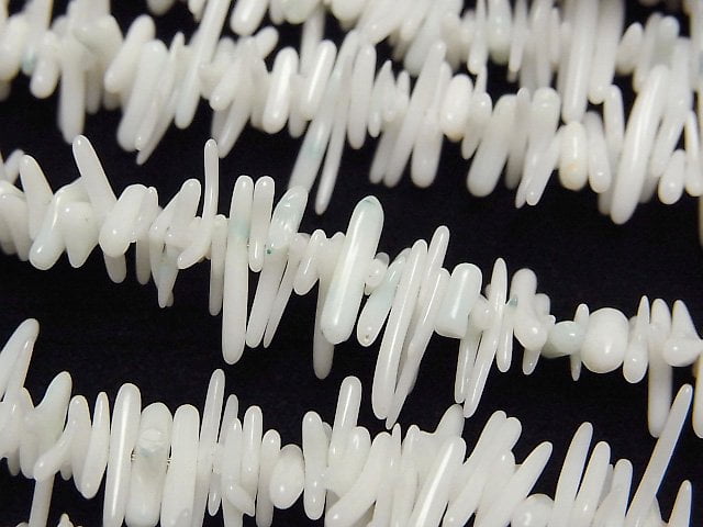 白色珊瑚(染色)碎石串珠 (約16英吋/39公分長)