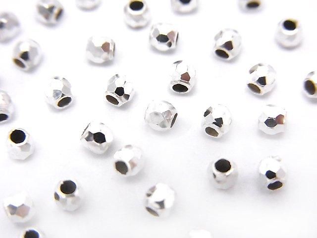 Silver925 Faceted Round 2.5mm No coating 10pcs