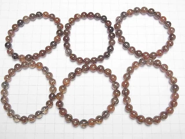 Mica in Quarz AAA- Rund 8mm Armband