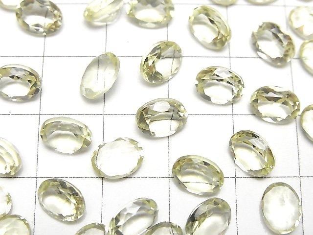 Hochwertiger Zitronenquarz AAA loser Stein oval facettiert 8x6mm 5 Stück