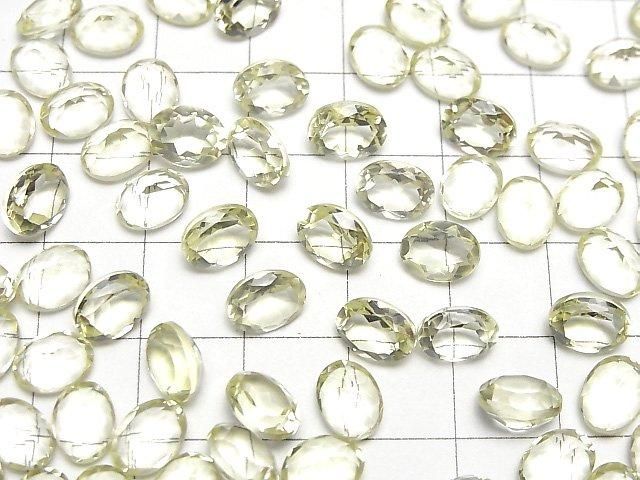 Hochwertiger Zitronenquarz AAA loser Stein oval facettiert 8x6mm 5 Stück