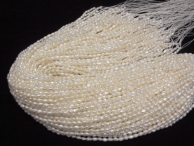 Süßwasserperle Keshi Perle AA+ Barock 4-6mm Weiß 1 Strang Perlen (ca. 13 Zoll/33 cm)