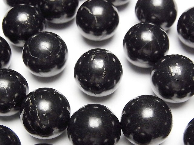 Shungite AAA 球體,圓形 15 毫米 1 個