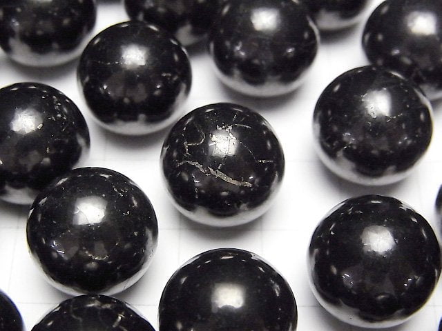 Shungite AAA 球體,圓形 15 毫米 1 個
