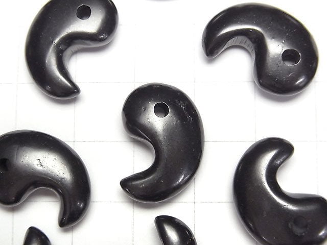Shungite AA++ Comma Shaped Bead 20x13mm 1pc