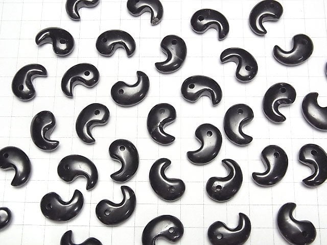 Shungit AA++ Komma-förmige Perle 20x13mm 1 Stück