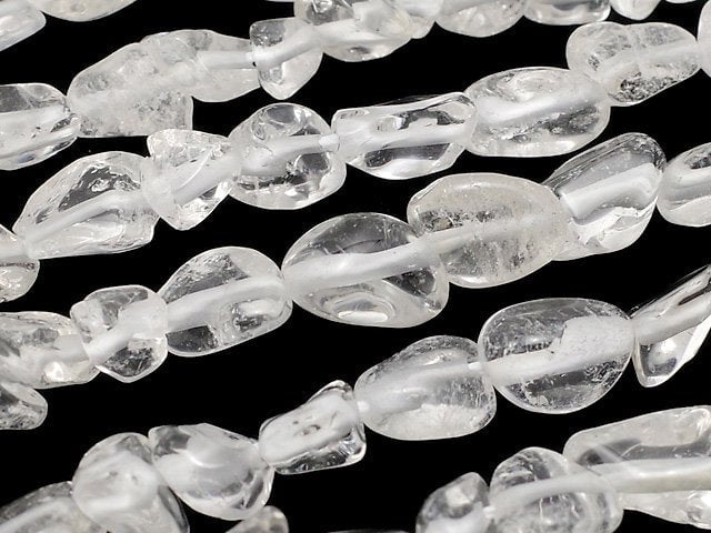 水晶 AA 塊狀原石 1串珠子 (約14英吋/35公分)