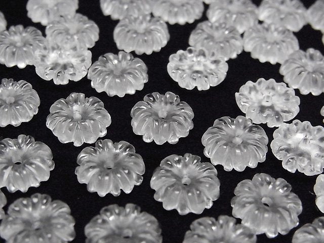 Kristall AAA- Blume 11mm Mittelbohrung 2 Stück