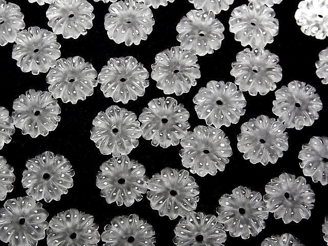 Kristall AAA- Blume 11mm Mittelbohrung 2 Stück