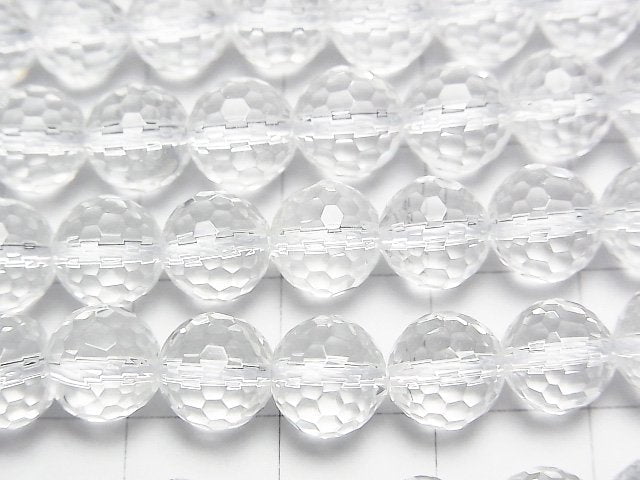 High Quality! Crystal (Smelted Quartz) AAA 128 Faceted Semi-Faceted Round 8mm 1strand beads (aprx.15inch/36cm)