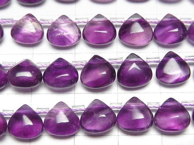 紫螢石 AA++ 栗色 (光滑) 8x8mm 1串珠子 (約7英吋/19公分)