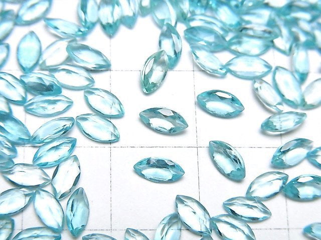 高品質磷灰石 AAA 級馬眼刻面裸石 6x3mm 5顆