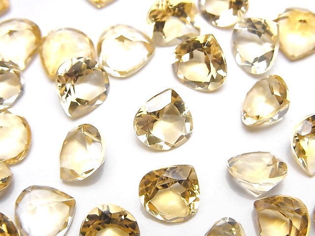 高品質黃水晶 AAA 栗子刻面 8x8mm 5顆