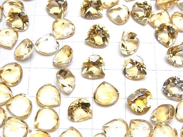Hochwertiger Citrin AAA Kastanienform Facettiert 8x8mm 5Stk.
