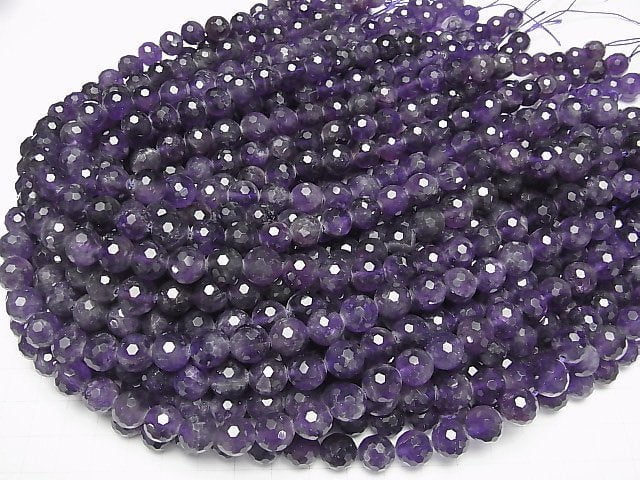 Hochwertiger! Amethyst AA 128Facettiert Rund 10mm 1Strang Perlen (ca. 15Zoll/37cm)