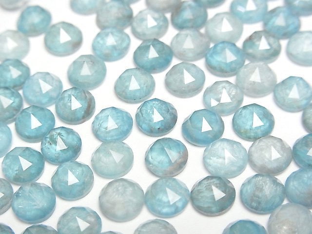 磷灰石 x 水晶 AAA 圓形玫瑰切割 6x6mm 3顆