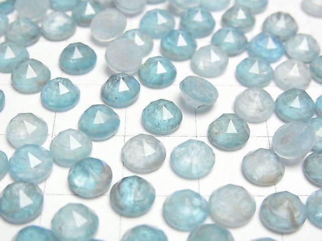 Apatit x Kristall AAA Rund Rosen Schliff 6x6mm 3Stücke