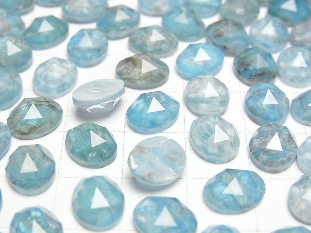 Apatit x Kristall AAA Oval Rosen Schliff 10x8mm 2Stücke