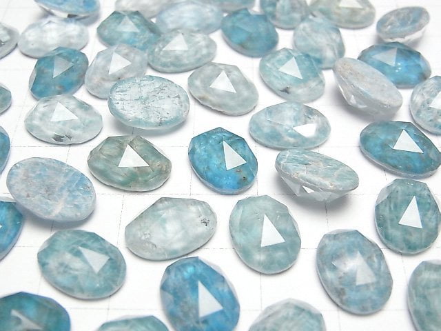 Apatit x Kristall AAA Oval Rosen Schliff 14x10mm 2Stücke