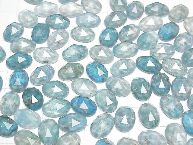 Apatit x Kristall AAA Oval Rosen Schliff 14x10mm 2Stücke