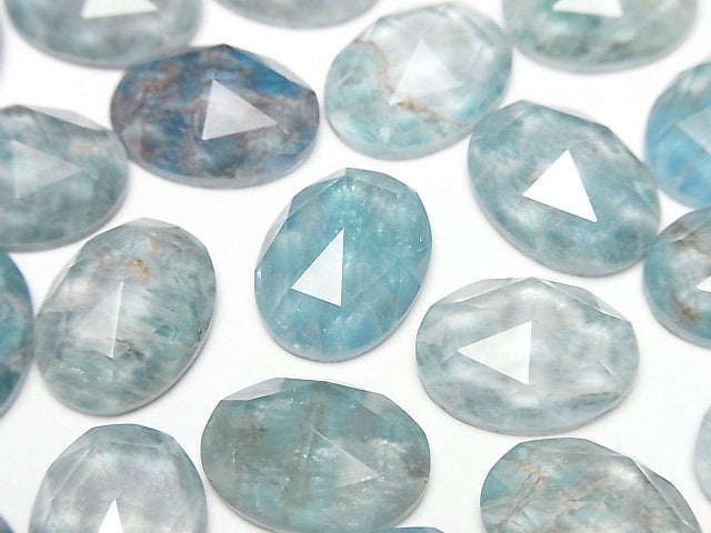磷灰石 x 水晶 AAA 橢圓形玫瑰式切割 16x12mm 1顆
